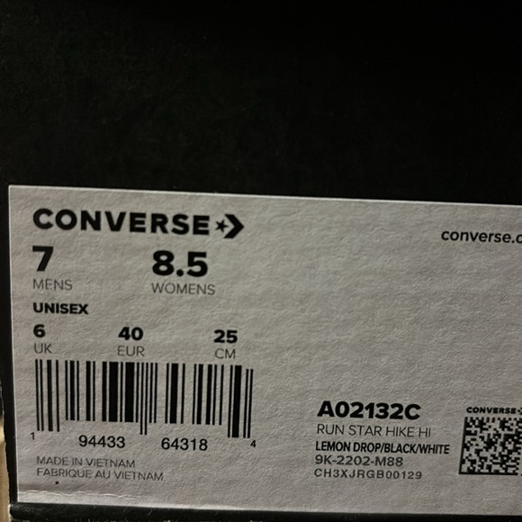 Converse Womens Run Star Hike Hi Canvas A02132C - Picture 8 of 8
